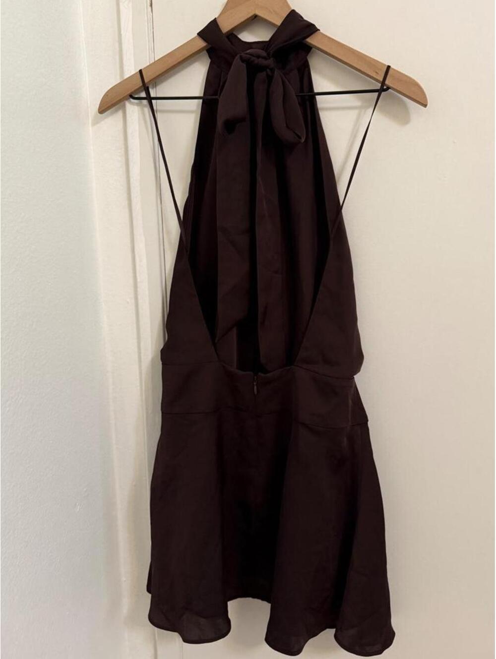 Aritzia Possie Satin Dress | Rich Mocha Brown 🌰✨ | Size 4 - Picture 7 of 7